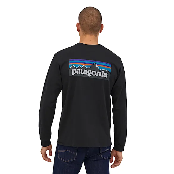 Tričko Patagonia M's L/S P-6 Logo Responsibili-Tee black 2026 - 1