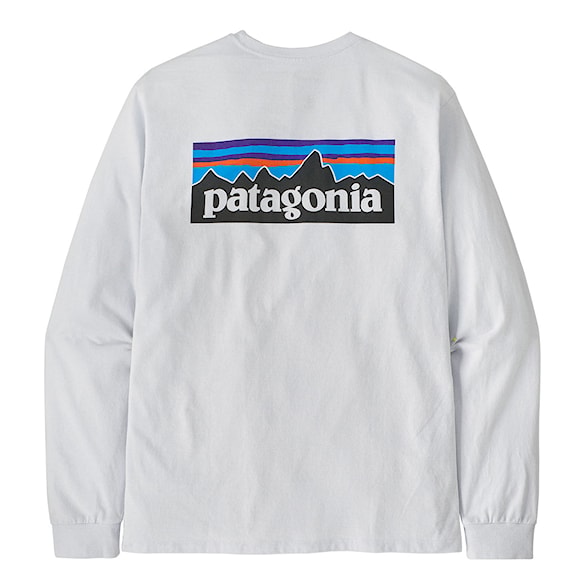 Tričko Patagonia M's L/S P-6 Logo Responsibili-Tee white 2026 - 3