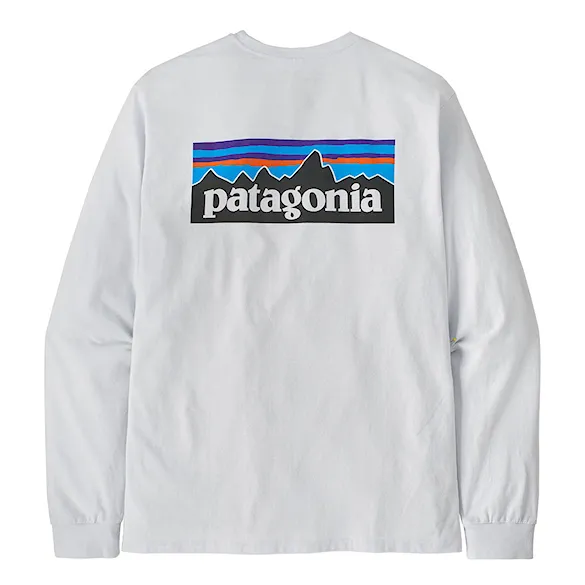 Tričko Patagonia M's L/S P-6 Logo Responsibili-Tee white 2026 - 3