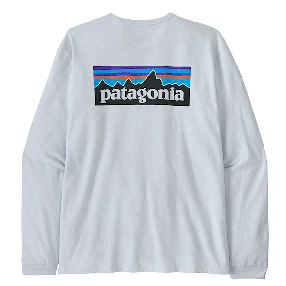 Tričko Patagonia W's L/S P-6 Logo Responsibili-Tee white 2025 - 4
