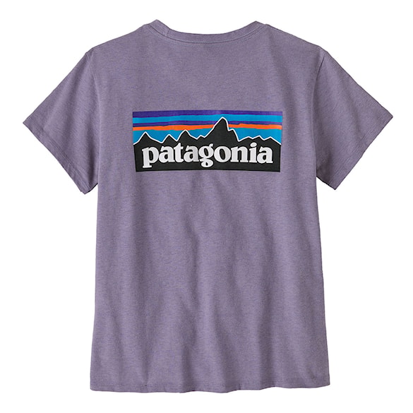 Tričko Patagonia W's P-6 Logo Responsibili-Tee concrete purple 2025 - 1