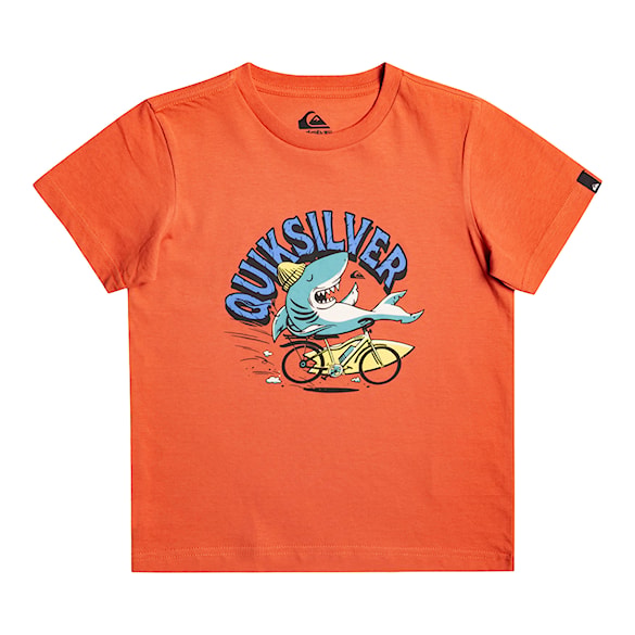 T-shirt Quiksilver At Risks SS Boy mecca orange 2023 - 1