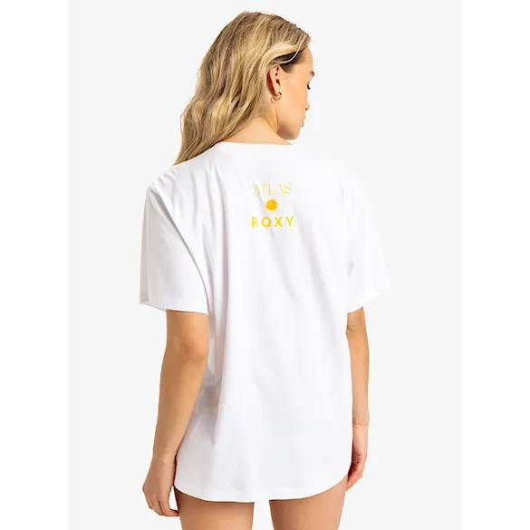 Tričko Roxy Atlas Hangloose bright white biarritz 2025 - 2