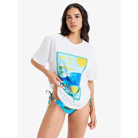 Koszulka Roxy Atlas Hangloose bright white fiji 2025 - 4