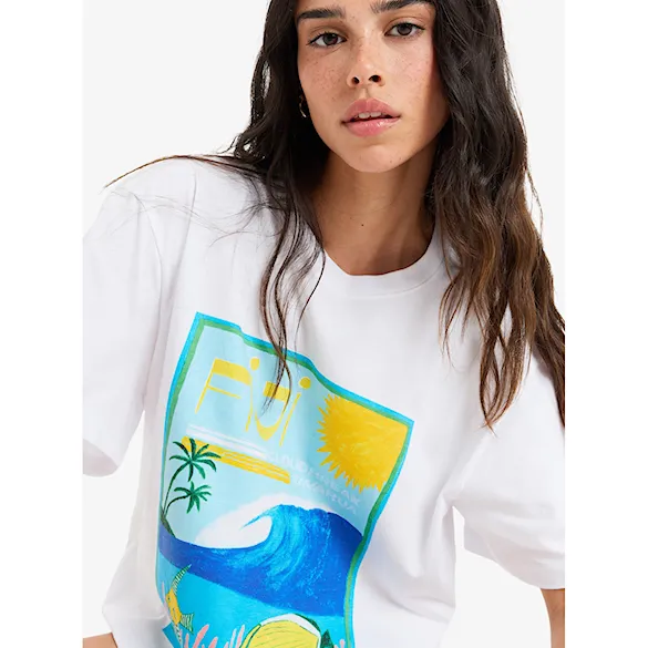 Koszulka Roxy Atlas Hangloose bright white fiji 2025 - 6