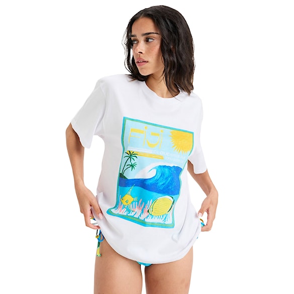 Koszulka Roxy Atlas Hangloose bright white fiji 2025 - 1