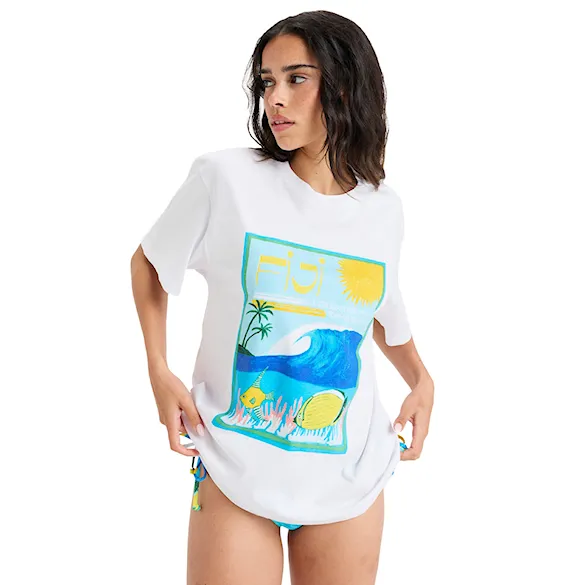 Koszulka Roxy Atlas Hangloose bright white fiji 2025 - 1