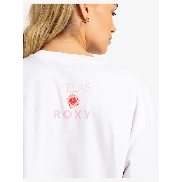Koszulka Roxy Atlas Hangloose bright white hawaii 2025 - 4