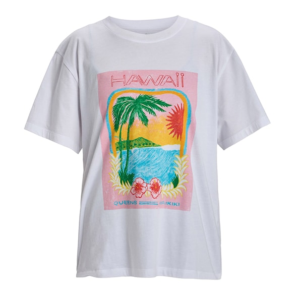 Koszulka Roxy Atlas Hangloose bright white hawaii 2025 - 5