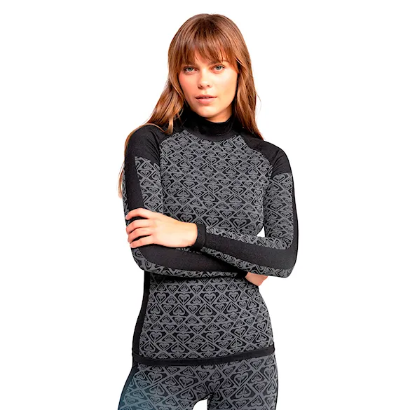 Tričko Roxy Chill Out Seamless Heart Top true black 2025 - 1