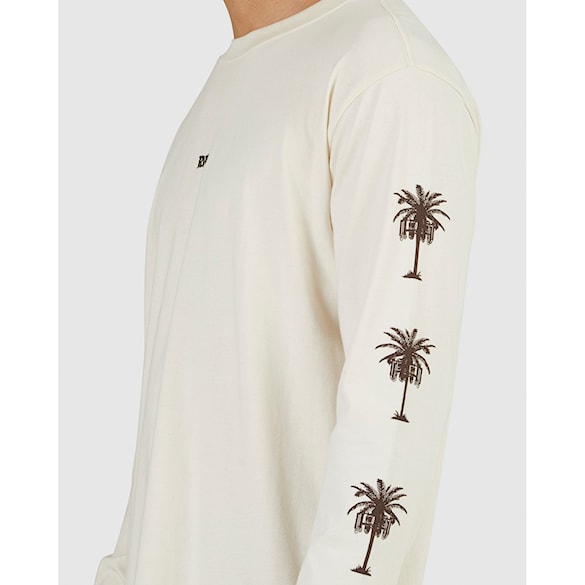 Tričko RVCA Radio Palms LS unbleached 2023 - 2