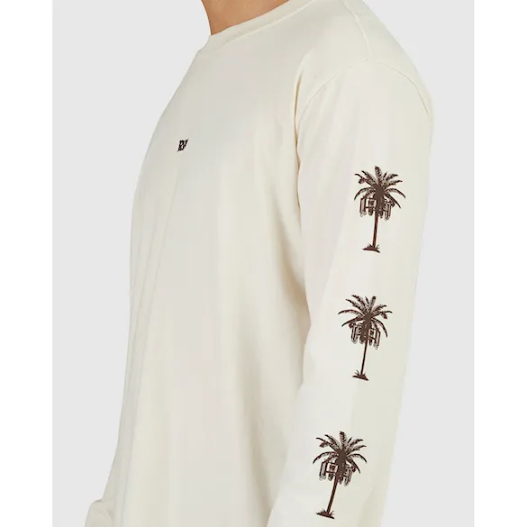 Koszulka RVCA Radio Palms LS unbleached 2023 - 2