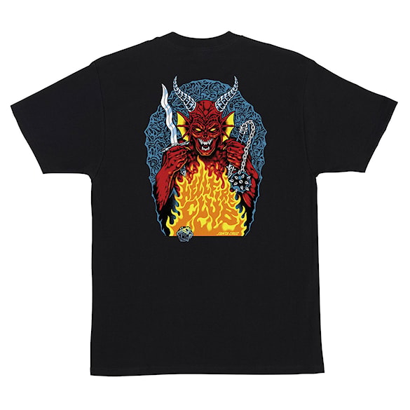 Tričko Santa Cruz Skateboards Stranger Things Hellfire Pit S/S Heavyweight black 2025 - 1