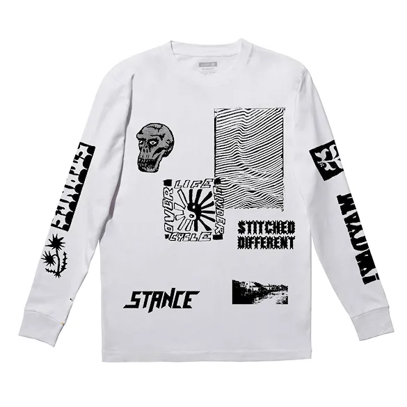 Koszulka Stance Meta LS white 2024 - 1