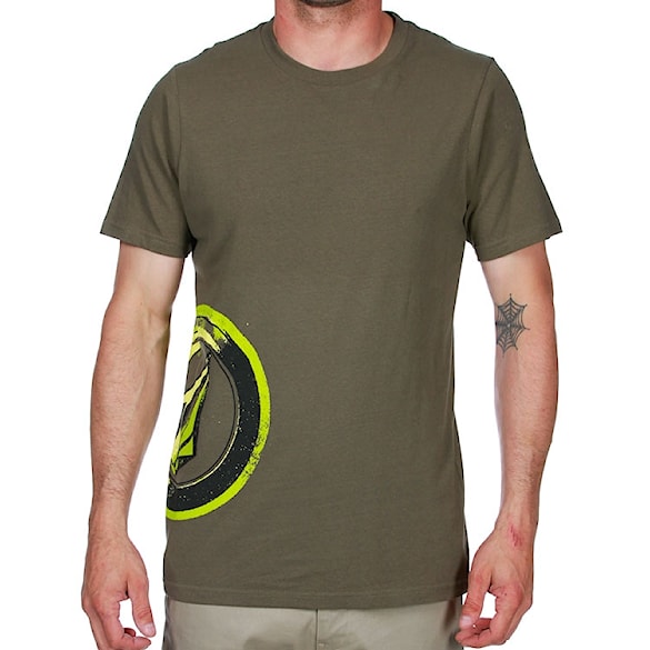 Tričko Volcom Circle Stamp drab olive - 1