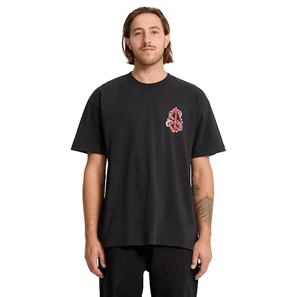 Tričko Volcom Snake Peace LSE SST black 2025 - 2