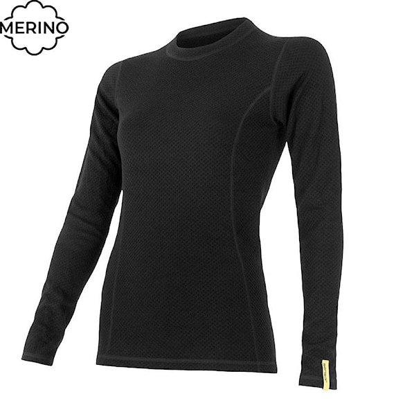T-shirt Sensor Merino Double Face Dámské černá 2024 - 1