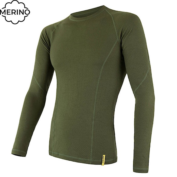 Koszulka Sensor Merino Double Face safari green 2023 - 1