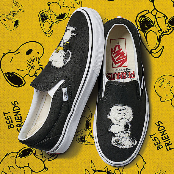 Slip-on tenisky Vans Classic Slip-On peanuts best friends/true white 2017 - 1