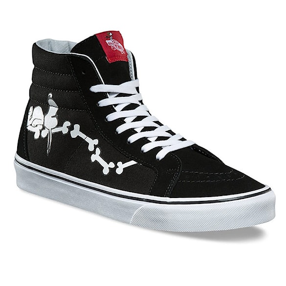 Tenisky Vans Sk8-Hi Reissue peanuts snoopy bones/black 2017 - 1