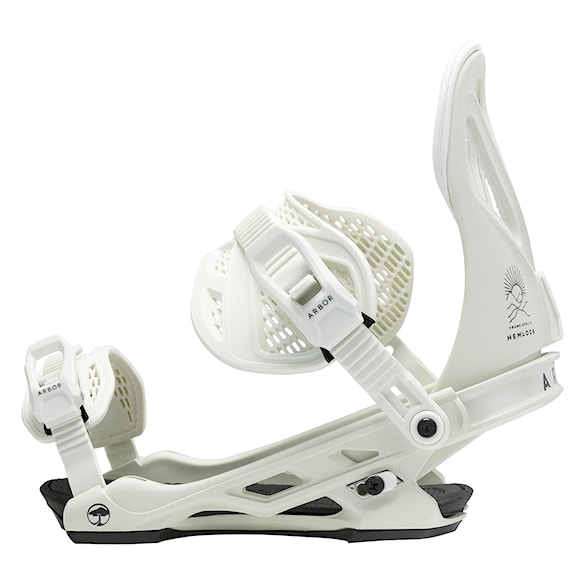 Snowboard Binding Arbor Hemlock Frank April Edition White 2023 - 1