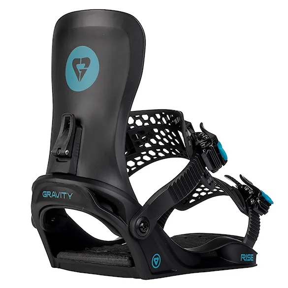 Vázání na snowboard Gravity Rise black/teal 2027 - 1