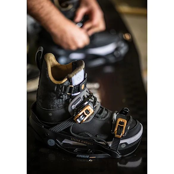 Wiązanie wakeboardowe Hyperlite System Lowback black/gold 2026 - 7