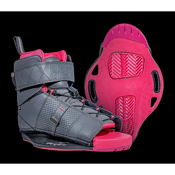 Wiązanie wakeboardowe Hyperlite Viva grey/pink 2026 - 8