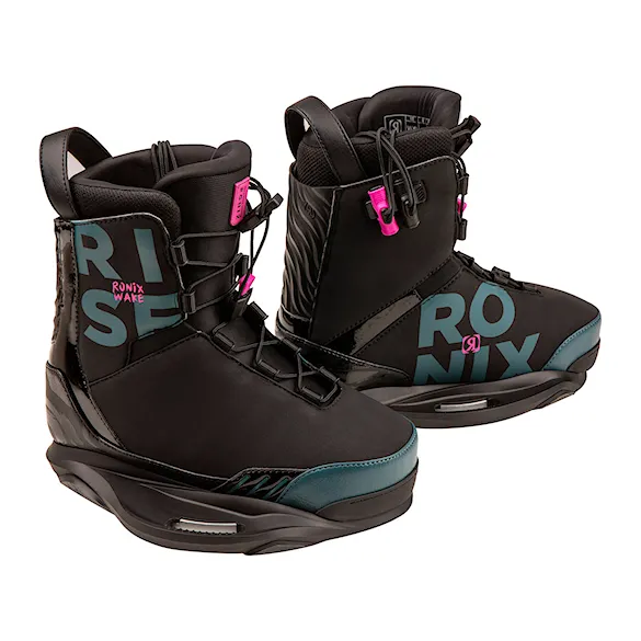 Wiązanie wakeboardowe Ronix Rise black/teal/pink 2025 - 1