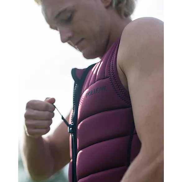 Kamizelka wakeboardowa Follow Total Impact maroon 2026 - 4