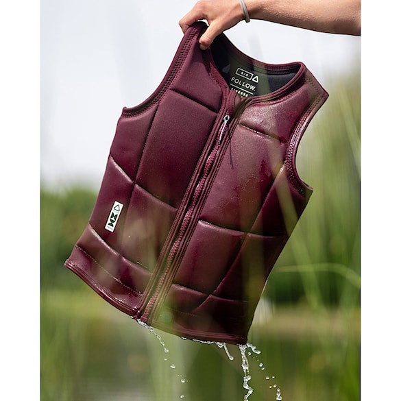 Kamizelka wakeboardowa Follow Wms Finesse Impact maroon 2026 - 8