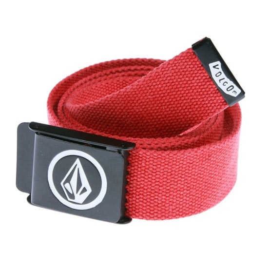 Opasek Volcom Circle Stone Web lumber jack red - 1