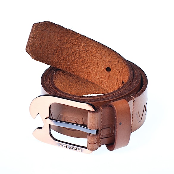 Opasek Volcom Lever Leather brown 2012 - 1