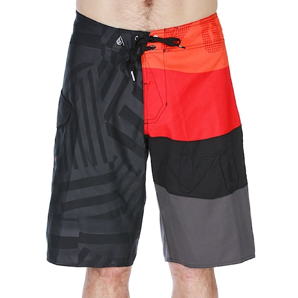 Plavky Volcom Pistol Stripe red 2012 - 1