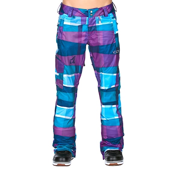 Kalhoty na snowboard Volcom Zoomer scrabled stripe ink 2013 - 1