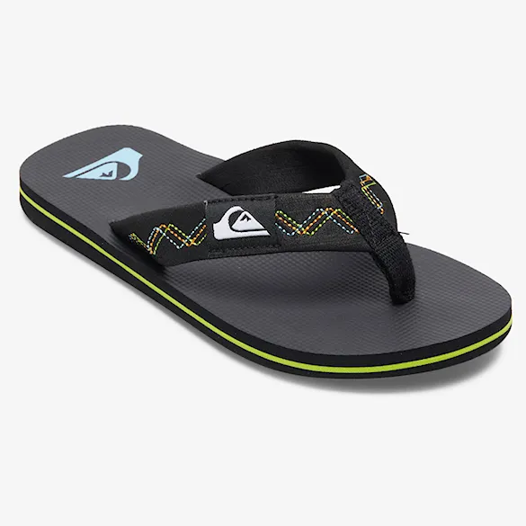 Flip-flops Quiksilver Molokai Stitchy Youth black/black/green 2023 - 2