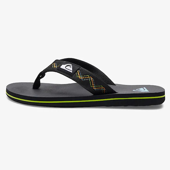 Flip-flops Quiksilver Molokai Stitchy Youth black/black/green 2023 - 5