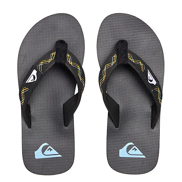 Flip-flops Quiksilver Molokai Stitchy Youth black/black/green 2023 - 1