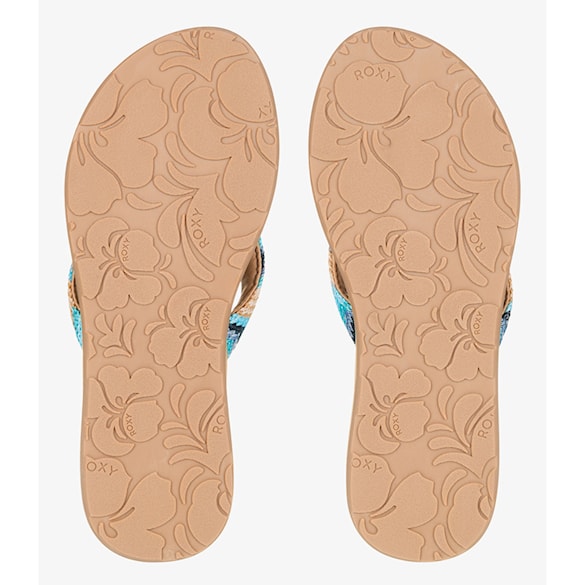 Žabky Roxy Porto Raffia II blue depths 2025 - 2