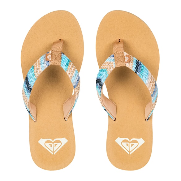 Žabky Roxy Porto Raffia II blue depths 2025 - 1