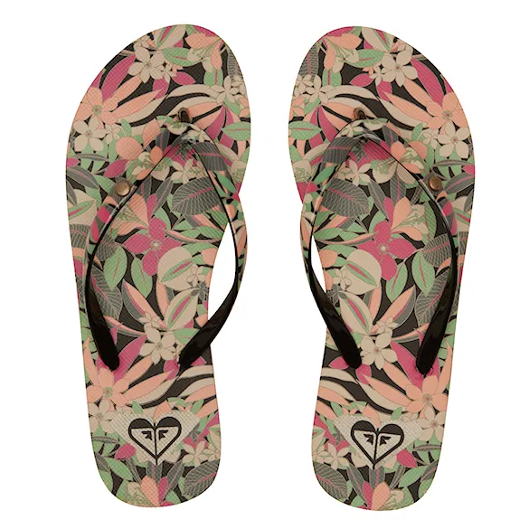 Žabky Roxy Portofino III black/pink/soft lime 2024 - 1