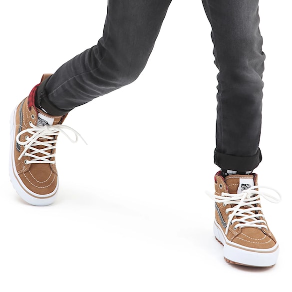 Zimné topánky Vans Kids Sk8-Hi MTE 1 plaid brown/black 2022 - 3