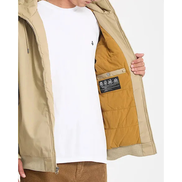 Zimní bunda do města Volcom Hernan 10K Jacket khaki 2027 - 7