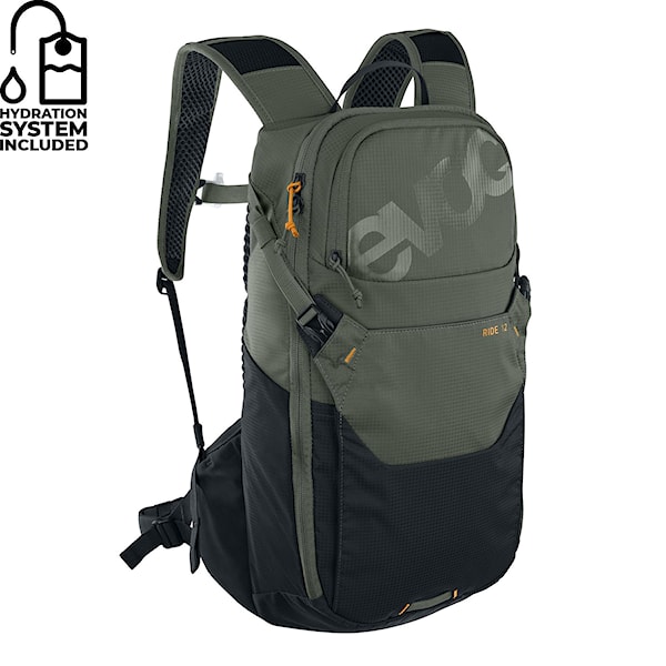 Bike Backpack EVOC Ride 12 + Hydration Bladder 2 dark olive