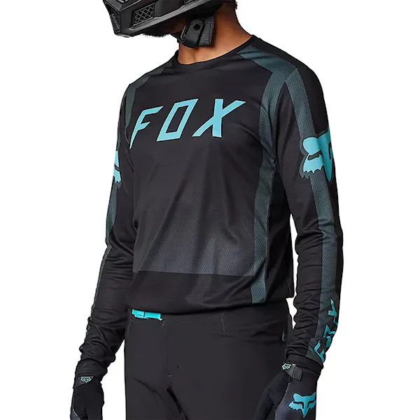 Bike Jersey Fox Defend LS emerald 2022