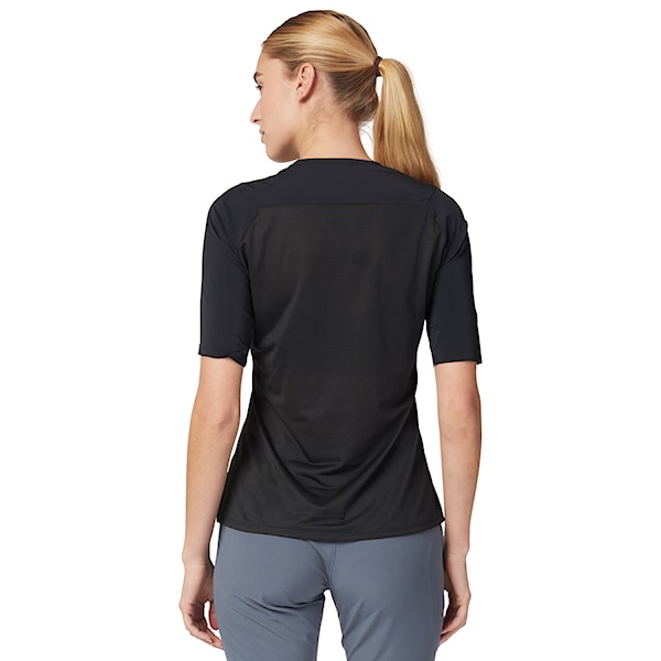 Bike koszulka Fox Wms Flexair Ascent SS Jersey black 2024