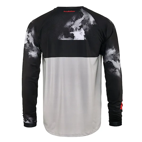 Bike dres Horsefeathers Quantum LS greyscale 2023