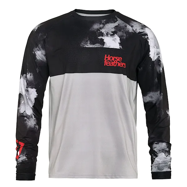 Bike dres Horsefeathers Quantum LS greyscale 2023