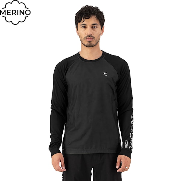 Bike Jersey Mons Royale Tarn Merino Bike Wind Jersey black 2025