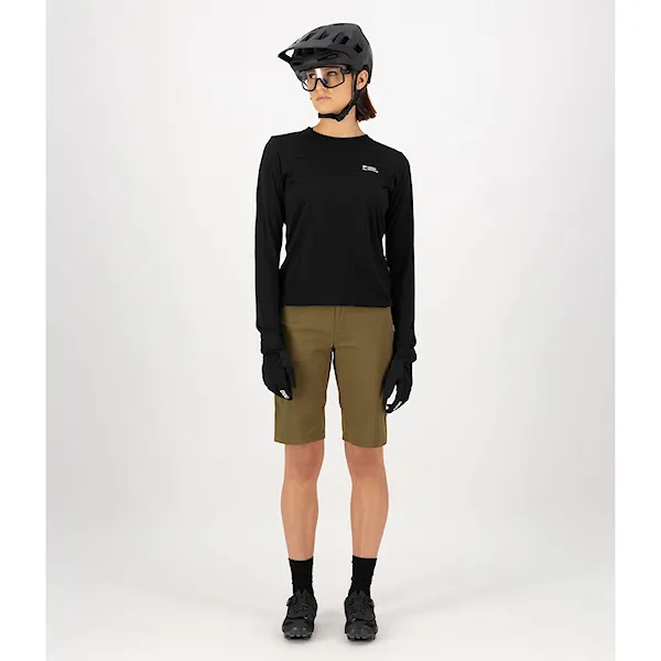 Bike dres Mons Royale Wms Diversion Merino Jersey LS black 2025